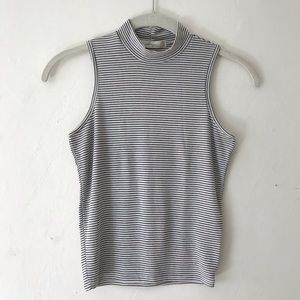 Gaze Mock Neck Striped Tank
